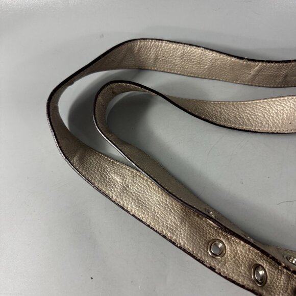 Coach Light Metallic Gray Long Wide Strap & Fob - Picture 7 of 12